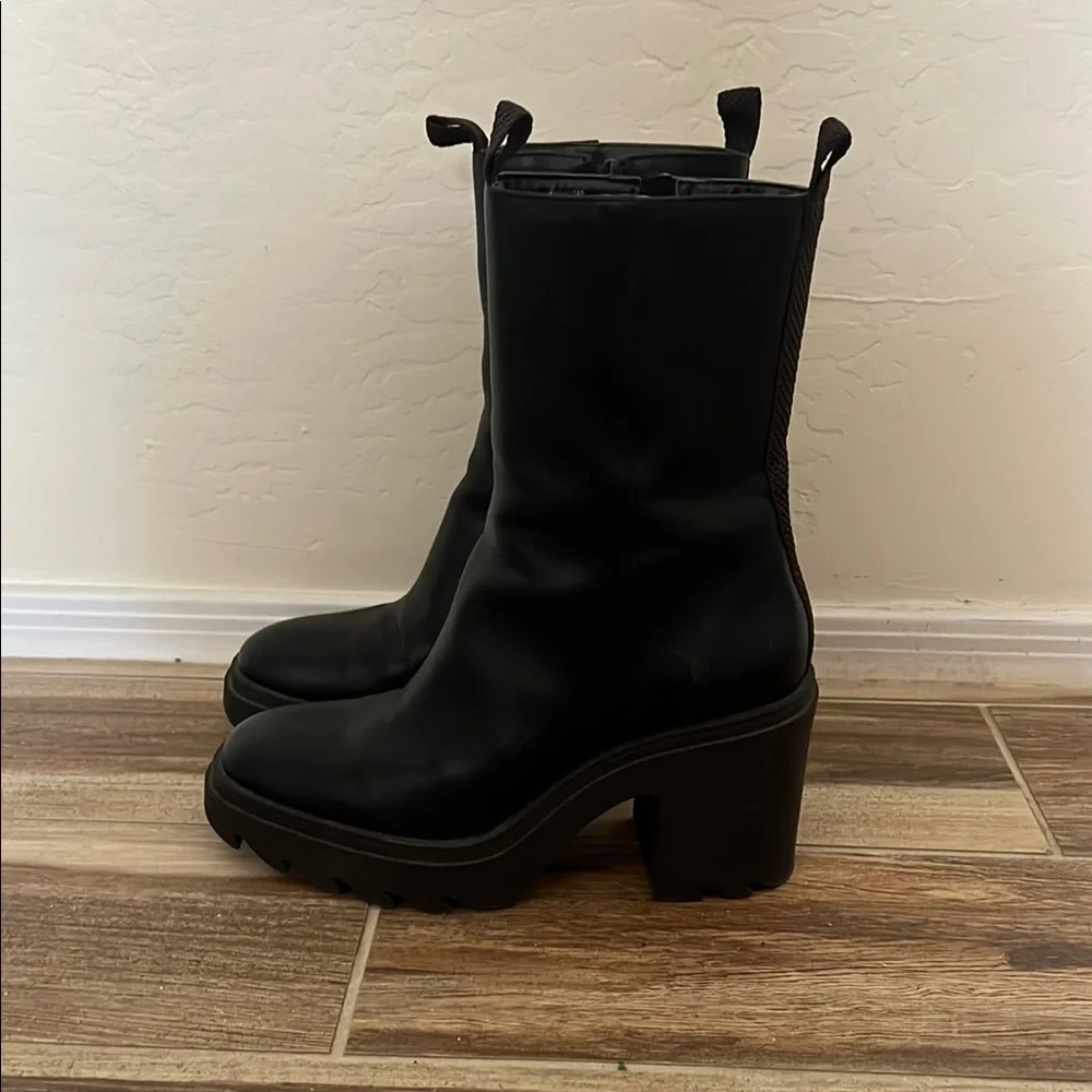 Zara Black Heeled Boots - Picture 2 of 5